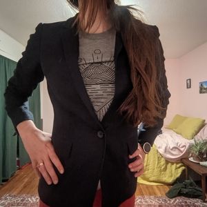 J crew linen blazer navy blue size 8